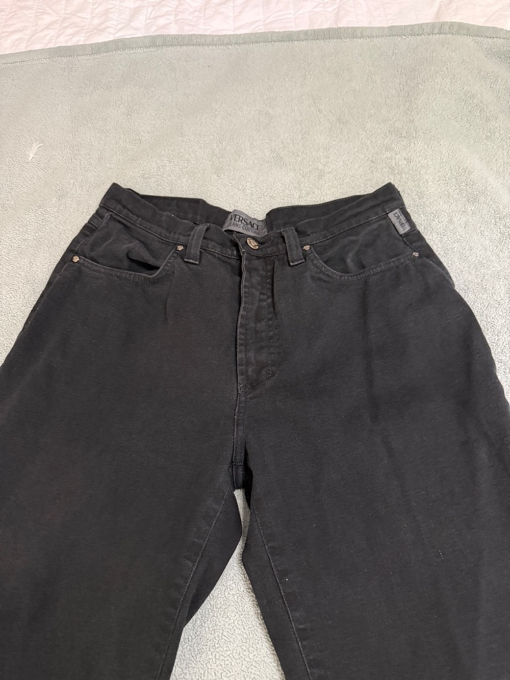 Versace Black Straight Leg Jeans - Picture 5 of 10